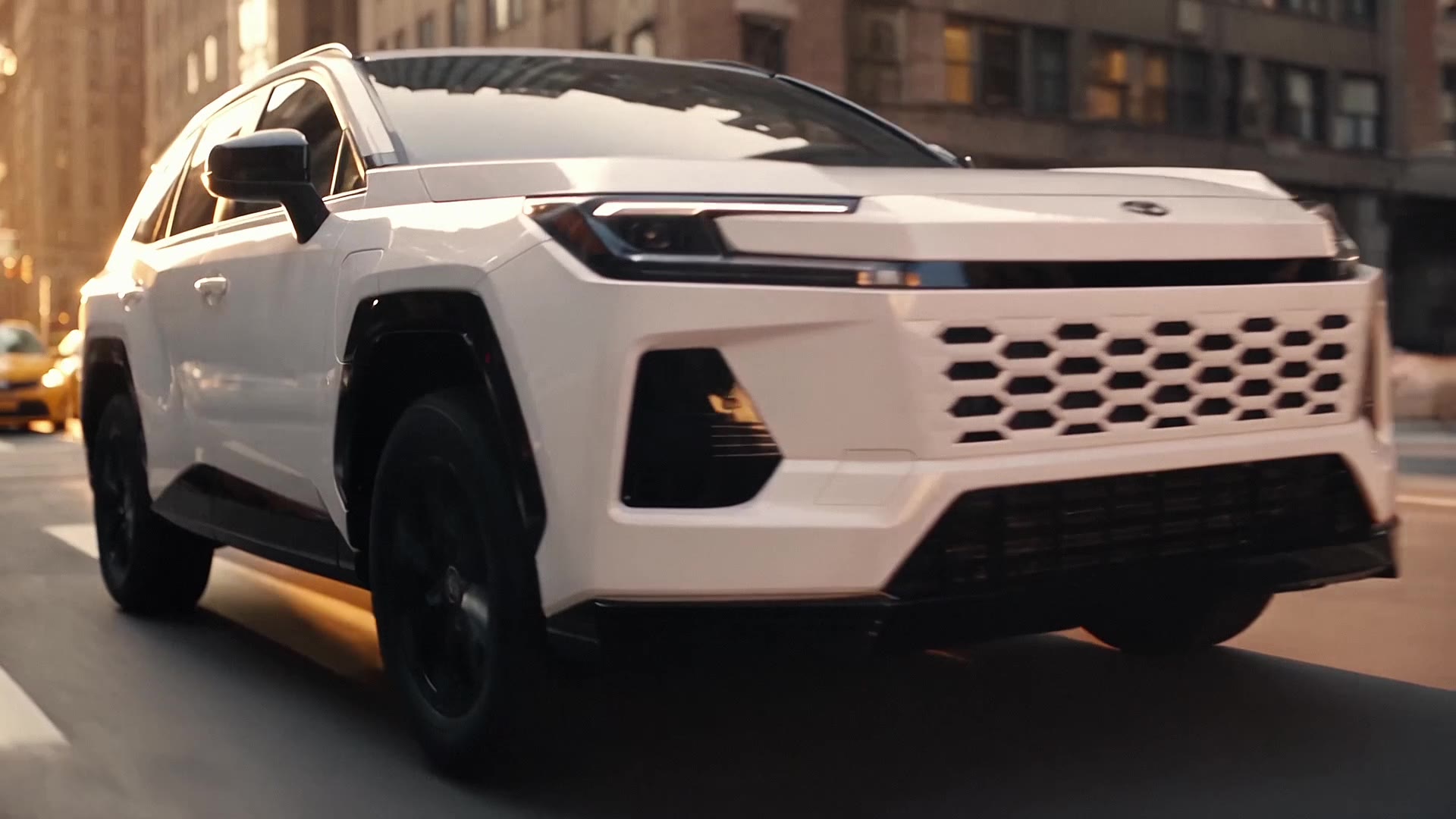 All-new Toyota RAV4 front three-quarter view on a New York street